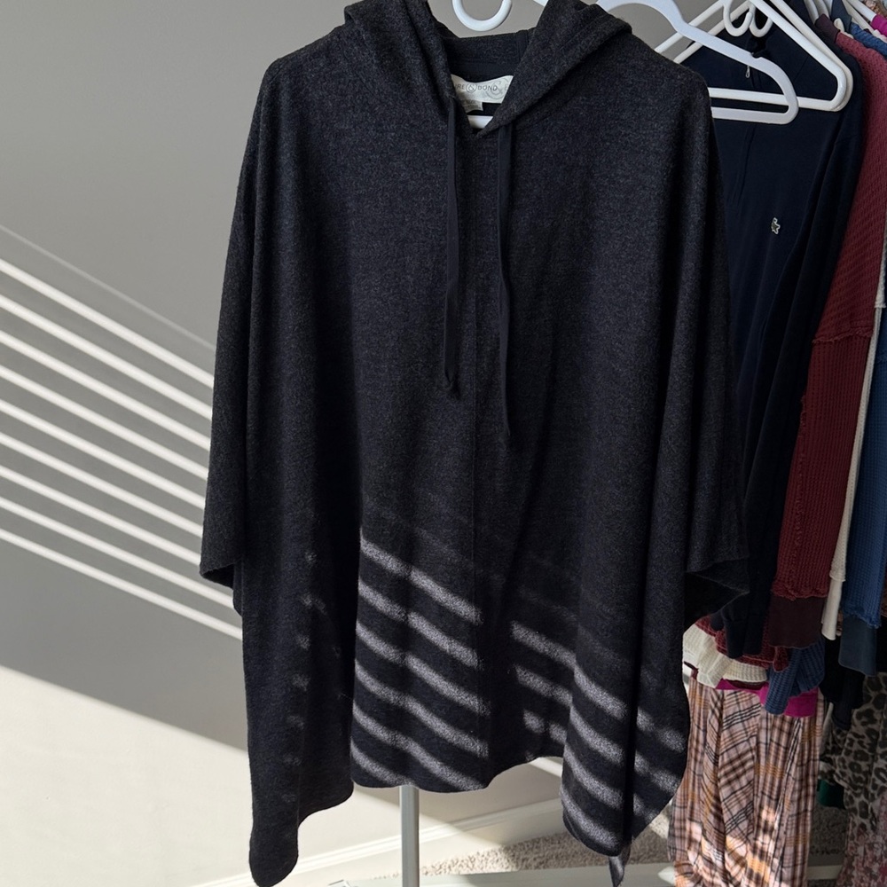 Treasure & Bond Dark Gray Hooded Poncho